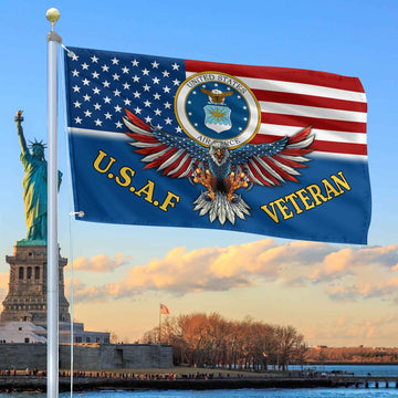 Unique U.S.A.F Veteran Grommet Flag, Gift For Air Force Veteran