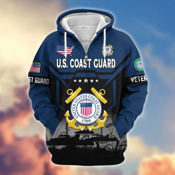 Premium US Veterans Zip Hoodie BPHN011014