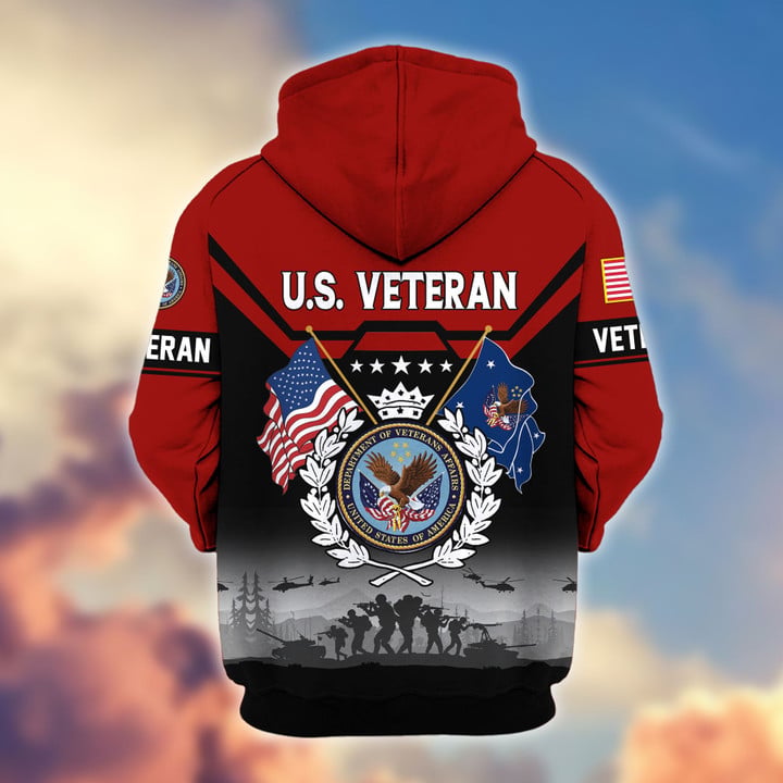 Premium US Veterans Zip Hoodie BPHN011014