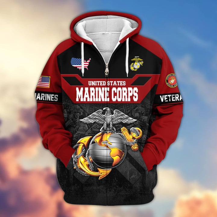 Premium US Veterans Zip Hoodie ATTN011023