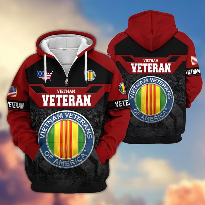 Premium US Veterans Zip Hoodie ATTN011023