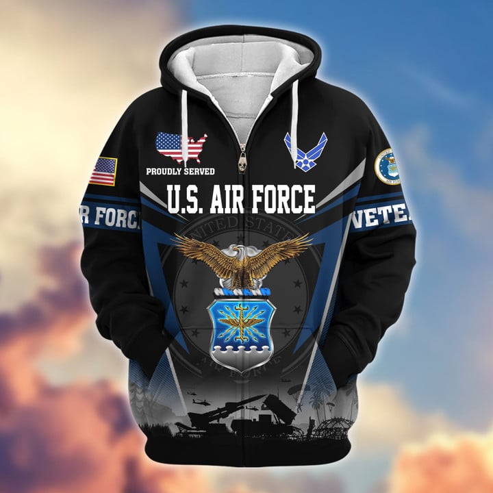 Premium US Veterans Zip Hoodie BPHN131012