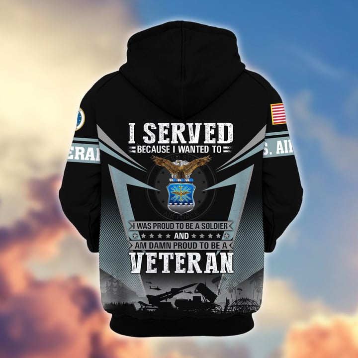 Premium US Veterans Zip Hoodie BPHN131012