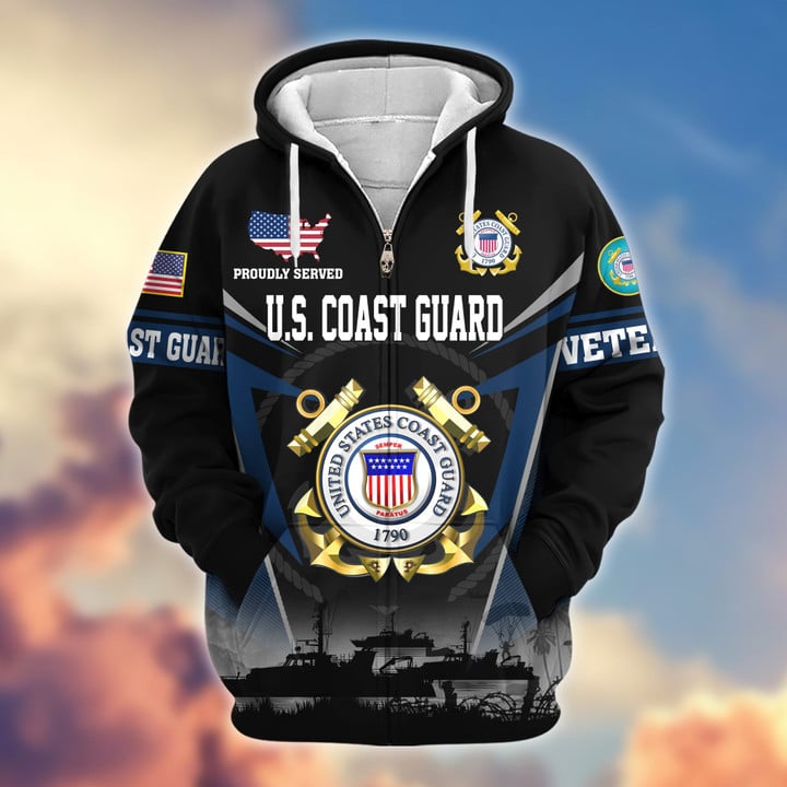 Premium US Veterans Zip Hoodie BPHN131012