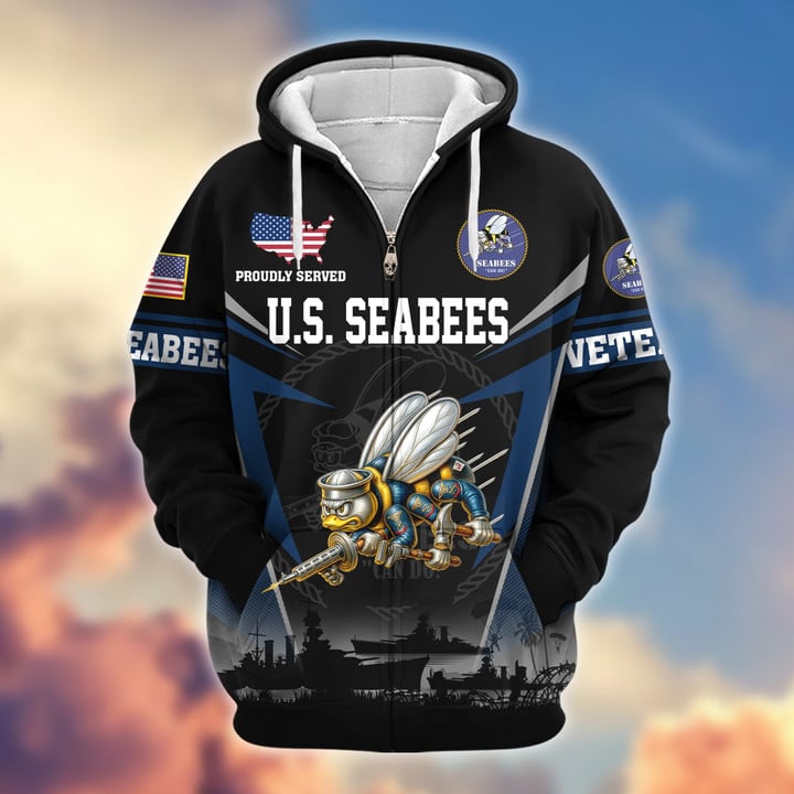 Premium US Veterans Zip Hoodie BPHN131012
