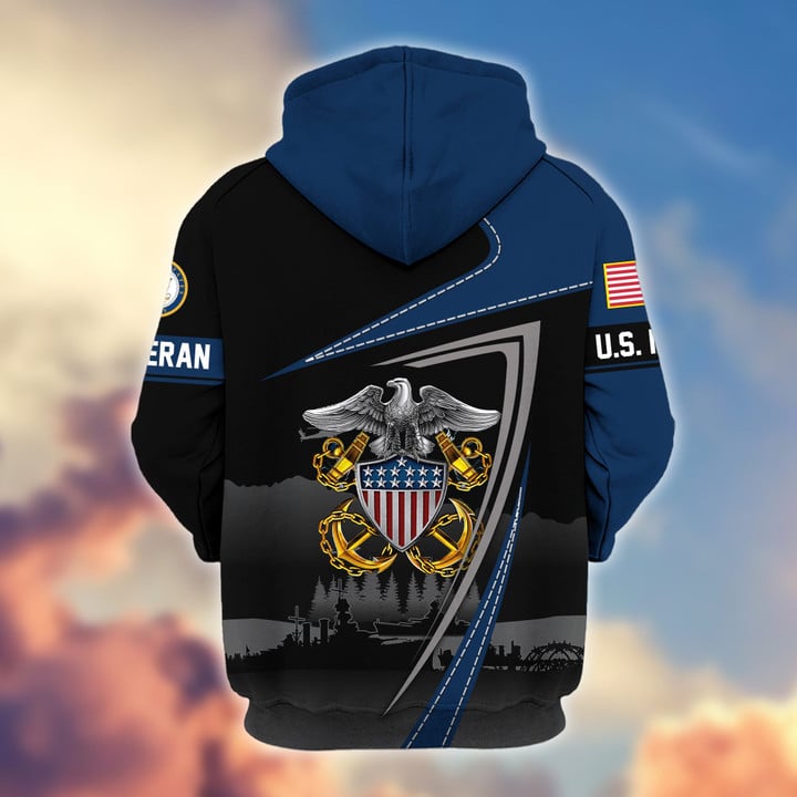 Premium US Veterans Zip Hoodie BPHN091011