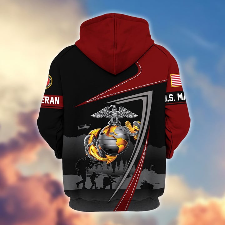 Premium US Veterans Zip Hoodie BPHN091011