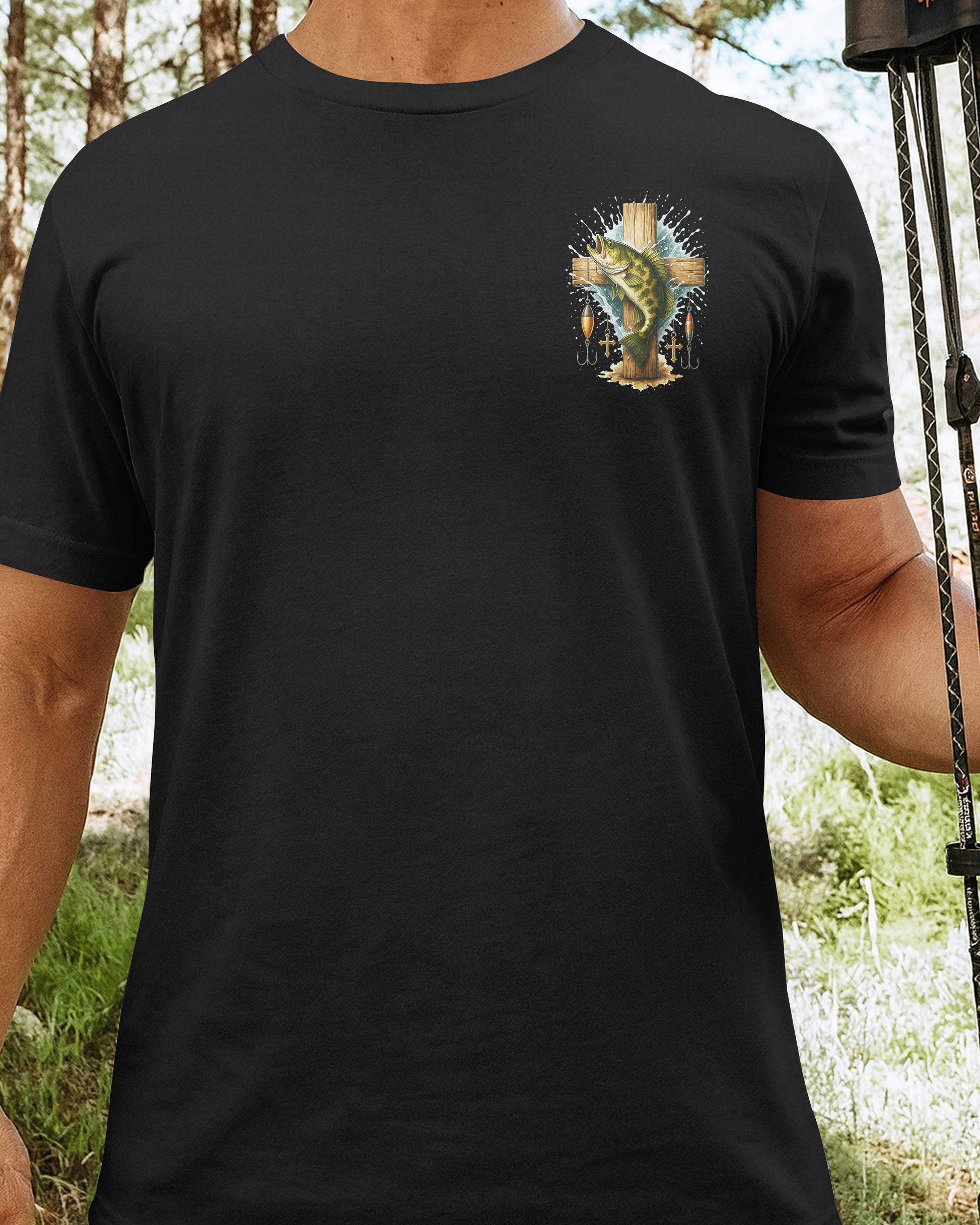 Hooked On Jesus All Over Print T-Shirt