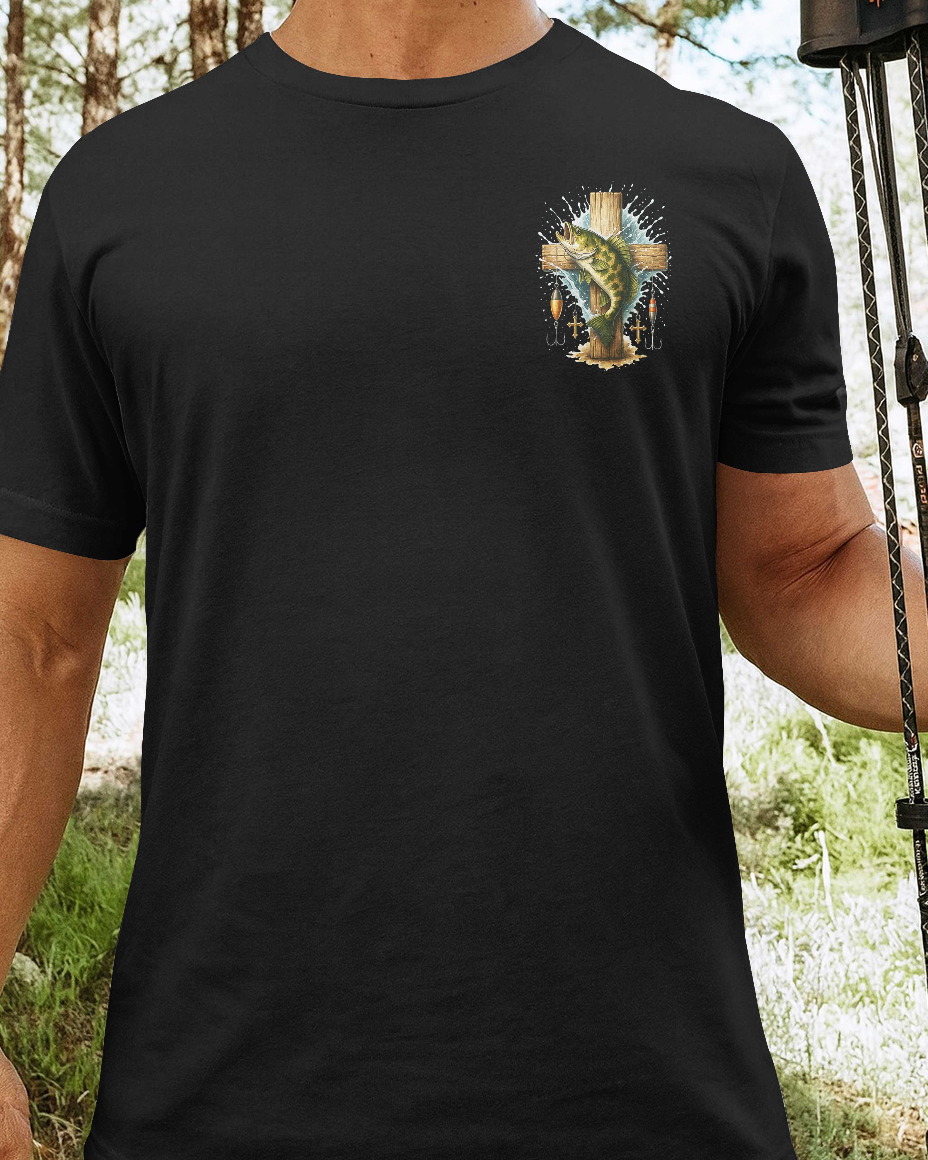 Hooked On Jesus All Over Print T-Shirt