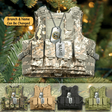 Unique Personalised Multiple Services US Veteran Ornament NPVC071010