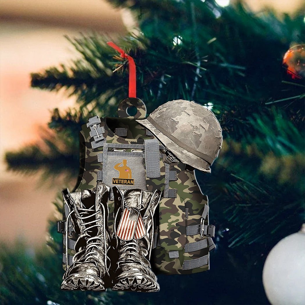 Premium Multiple Services US Veteran Ornament NPVC140902