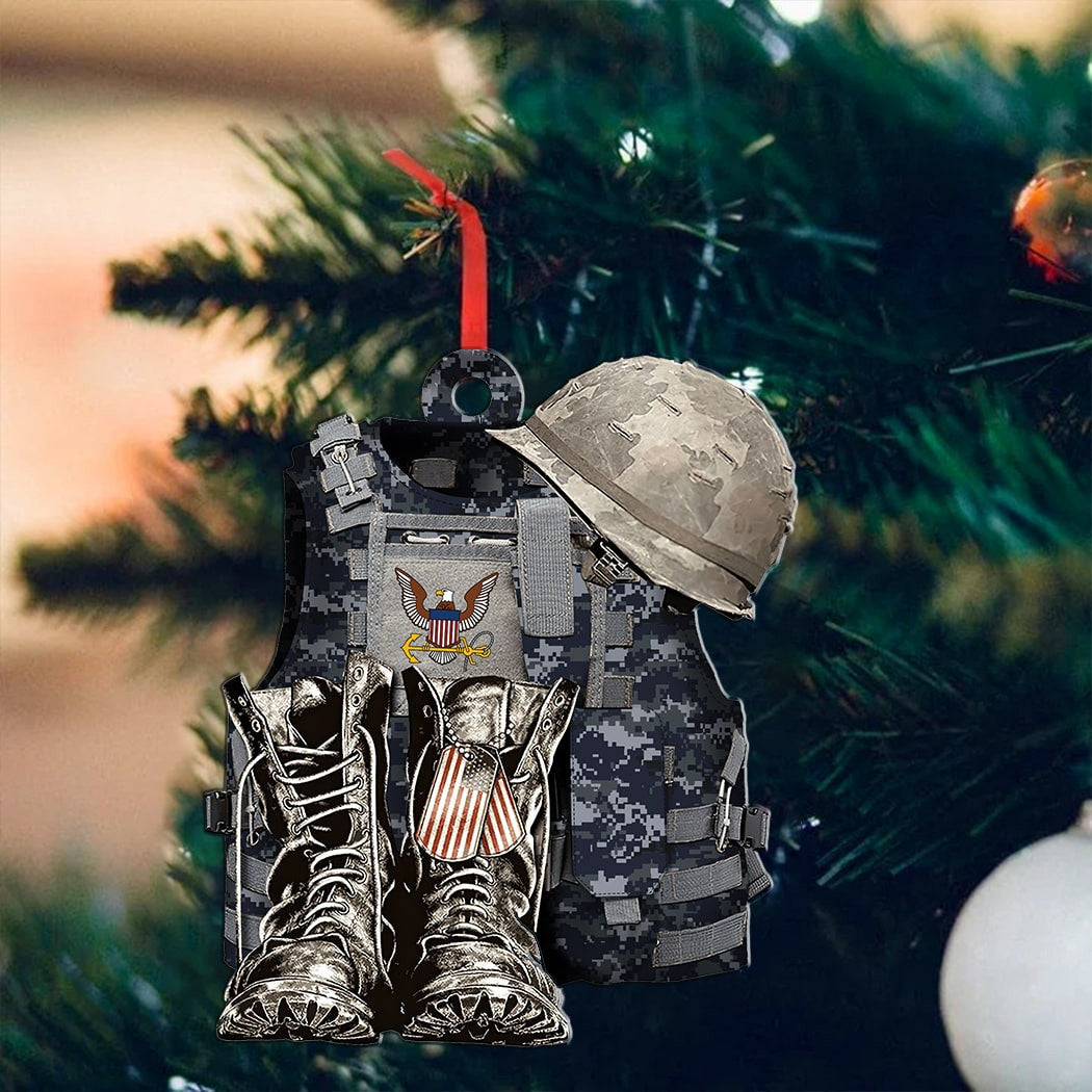 Premium Multiple Services US Veteran Ornament NPVC140902
