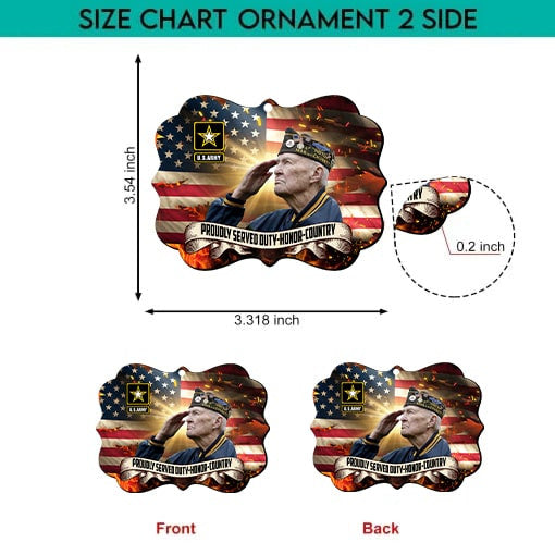 Unique Custom Photo US Veteran Ornament NPVC141101
