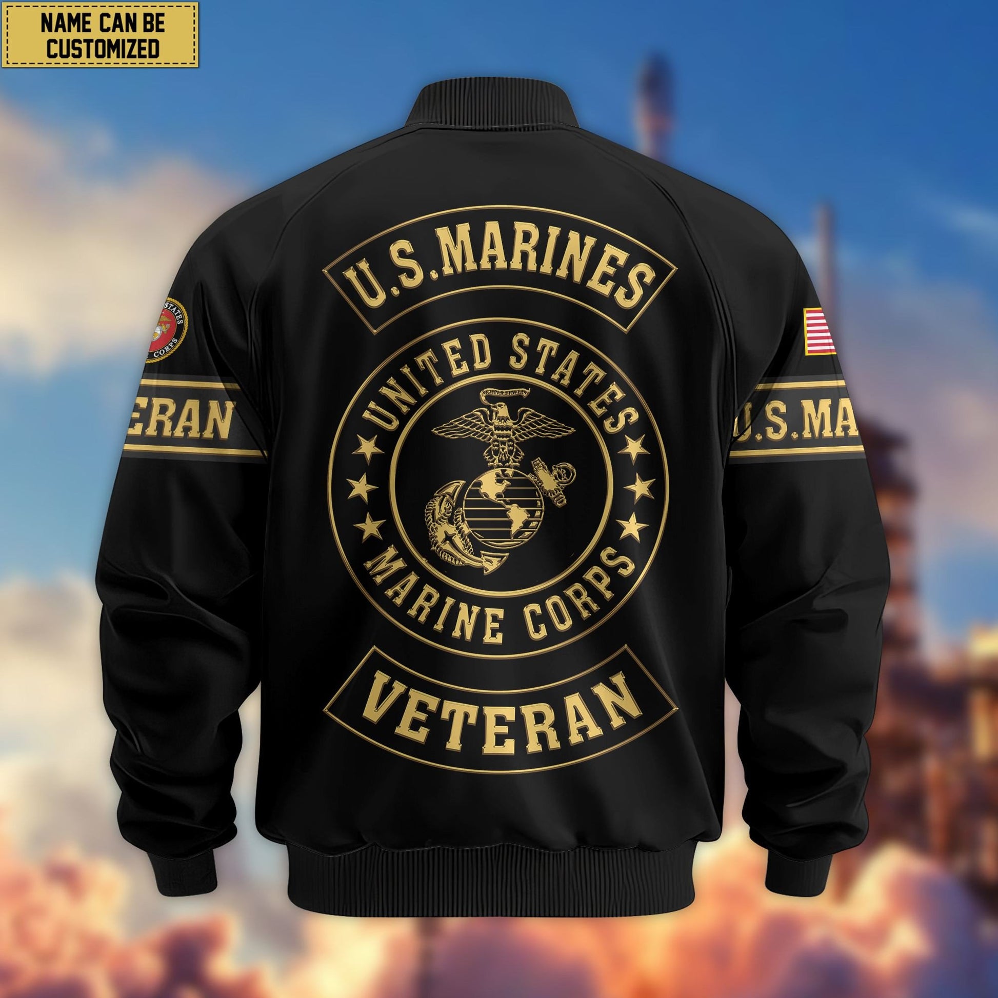 Premium Personalized US Veterans Bomber Jacket BPVC120901, Gifts For US Veterans, Gifts For Veterans Day