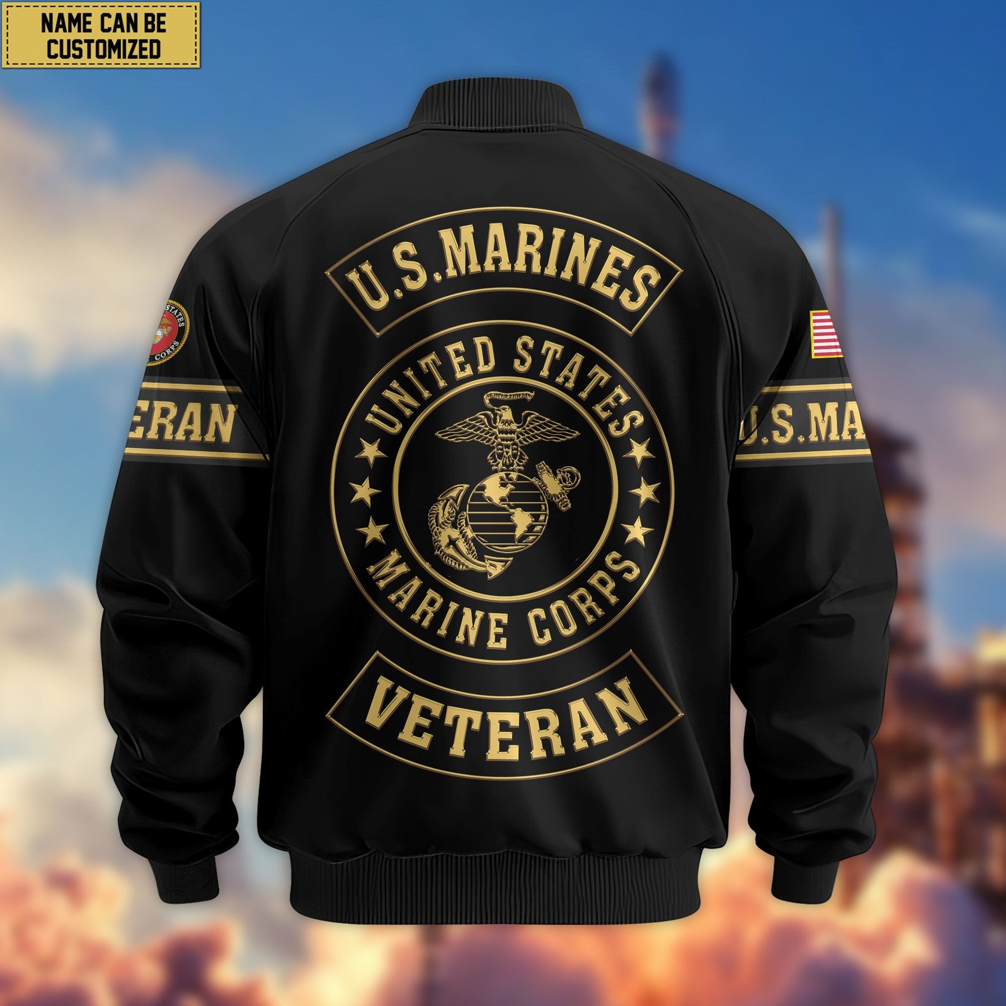Premium Personalized US Veterans Bomber Jacket BPVC120901, Gifts For US Veterans, Gifts For Veterans Day