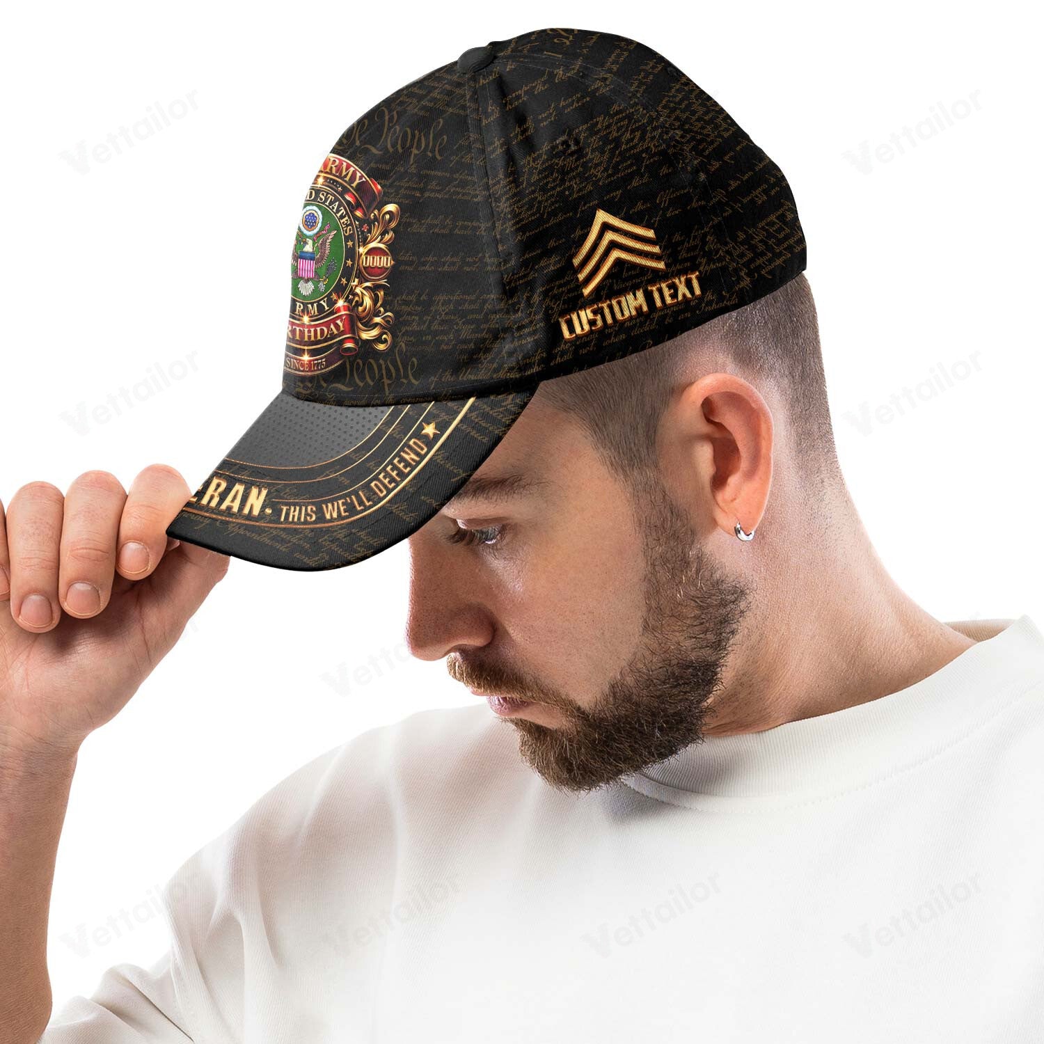 Customized 250th Army Birthday Hat All Over Printed #000452