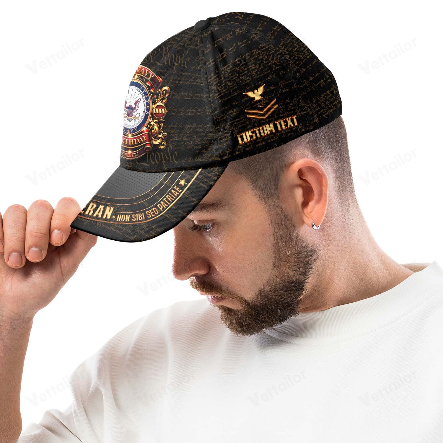 Customized 250th Navy Birthday Hat All Over Printed #000457