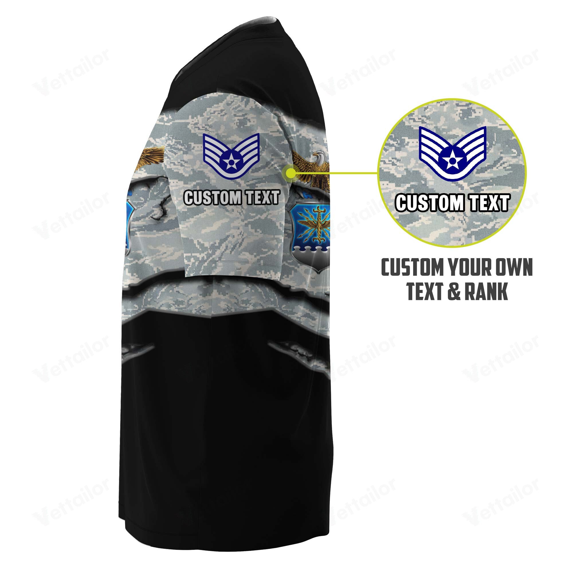 Customized U.S. Air Force Camouflage T-Shirt #000529