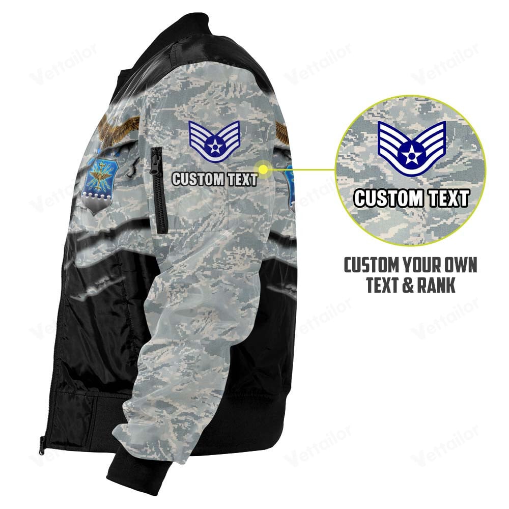 Customized U.S. Air Force Camouflage Bomber Jacket #000529