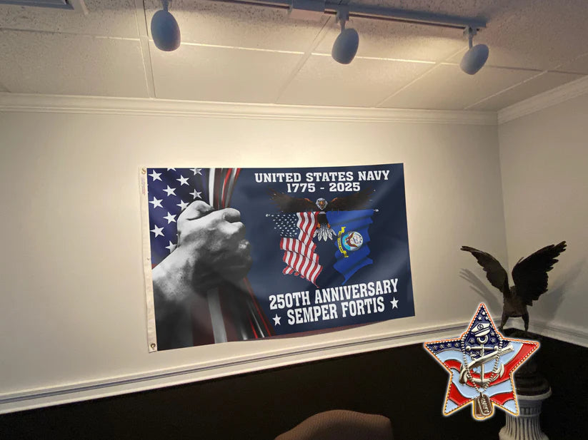 U.S. Navy 250 Years Anniversary Flag