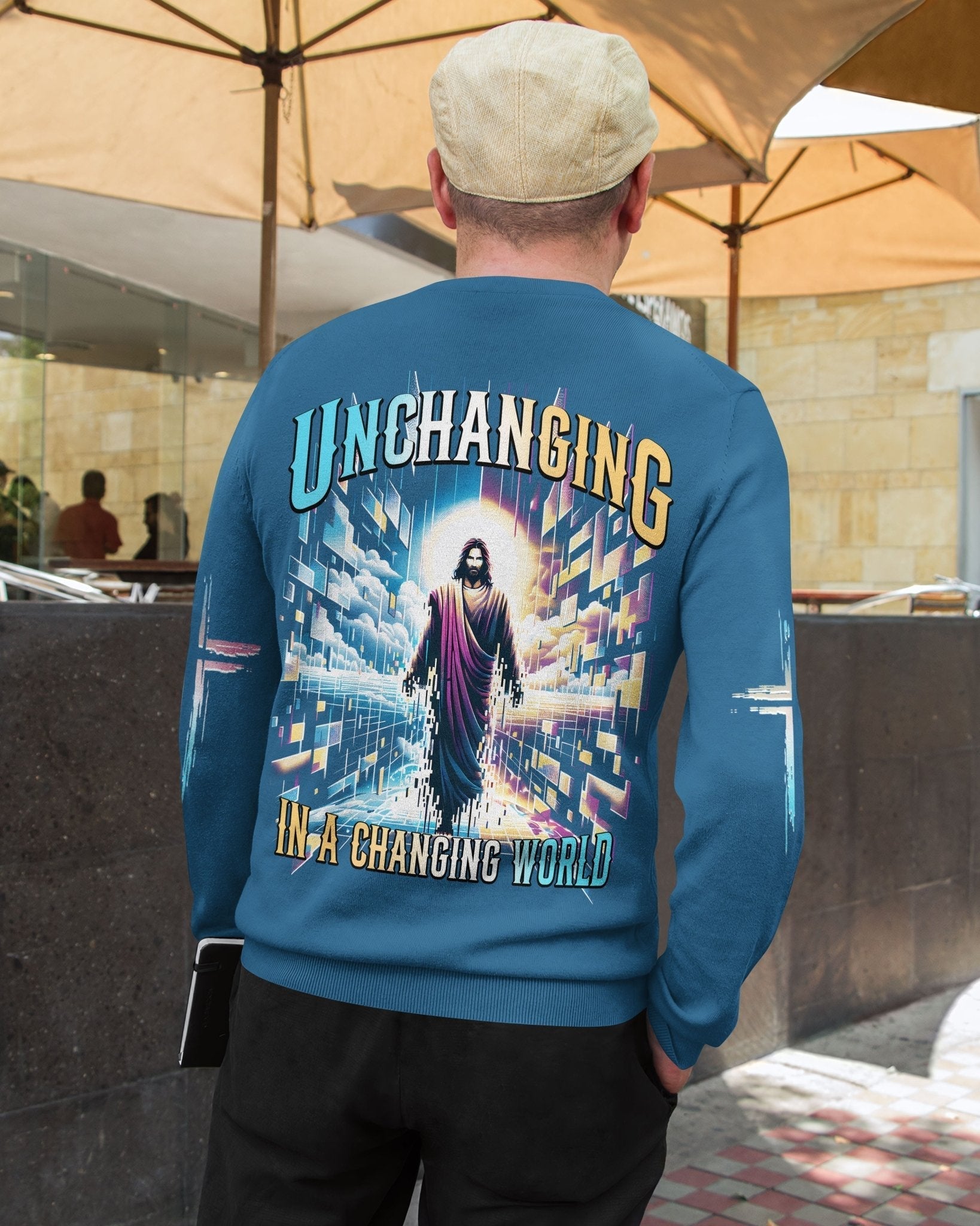Unchanging In A Changing World All Over Print Sweater