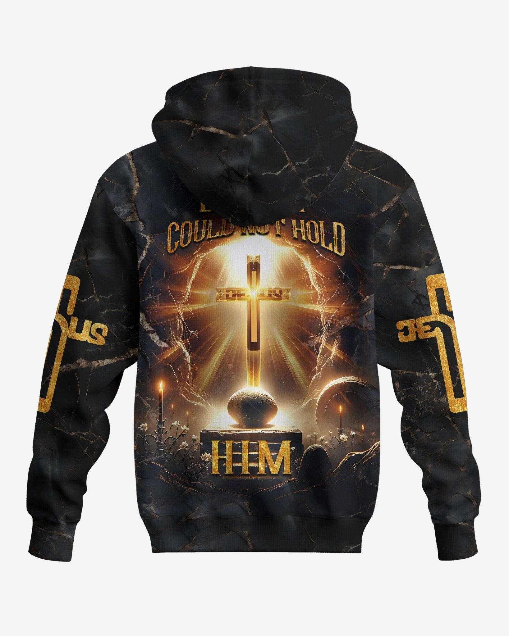 Death Could Not Hold Him All Over Print Zip Hoodie