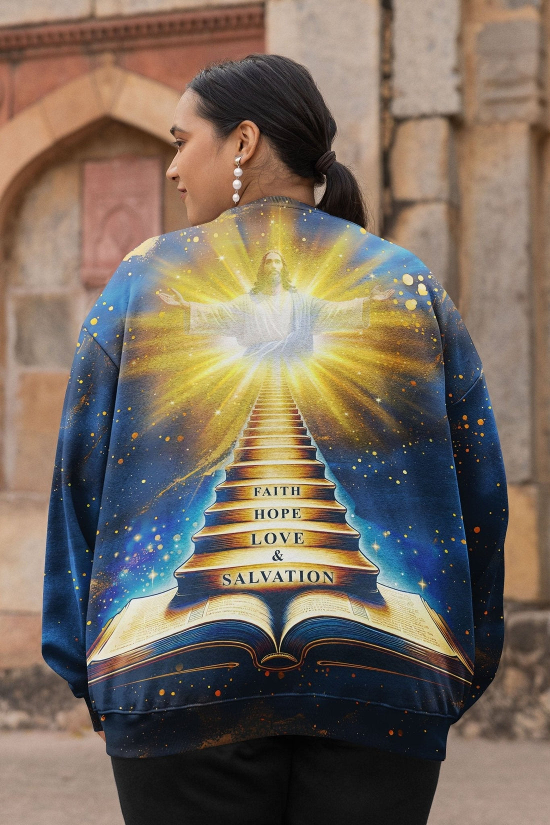 Faith Hope Love & Salvation All Over Print Sweater