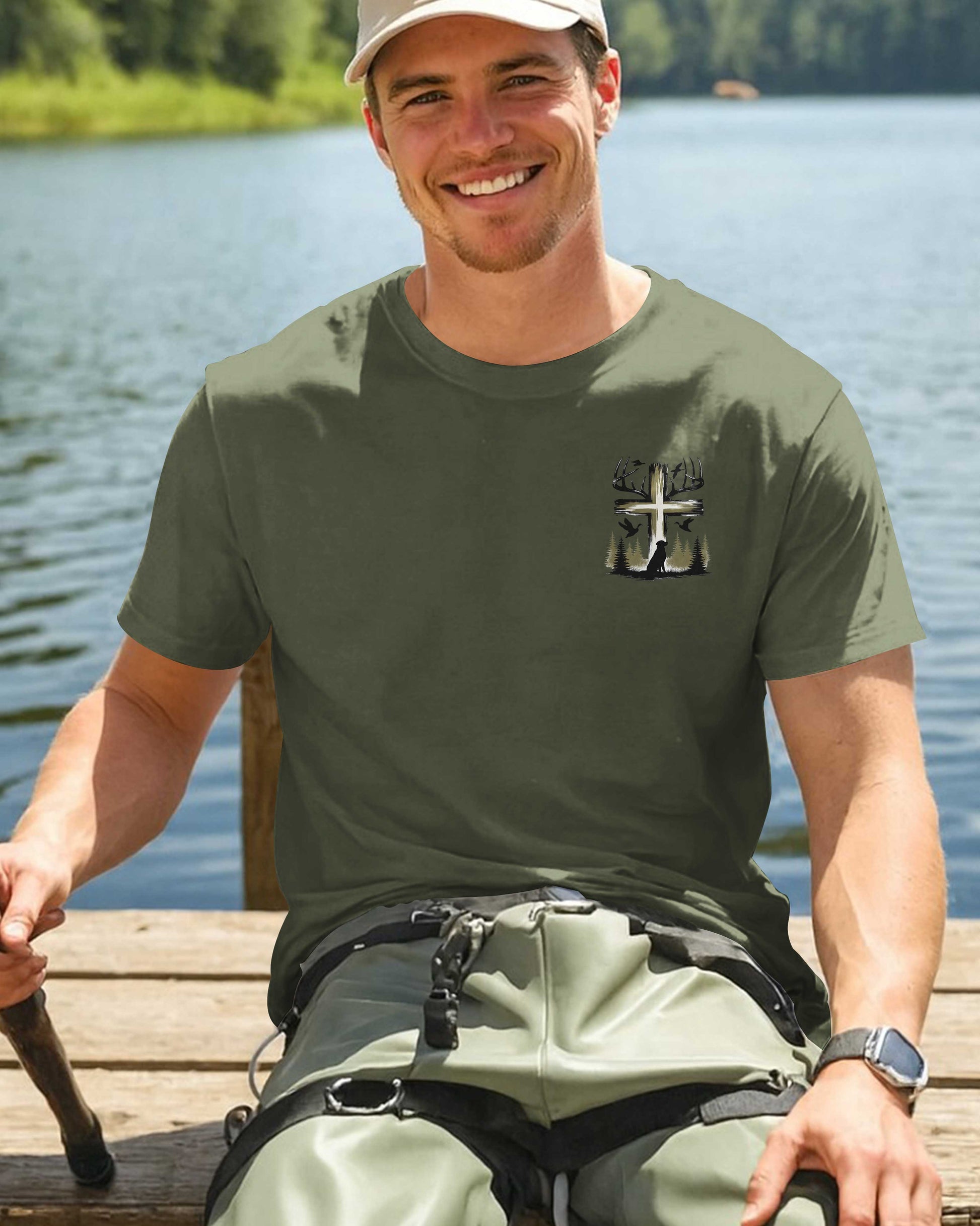 Jesus Said Go Hunting All Over Print T-Shirt