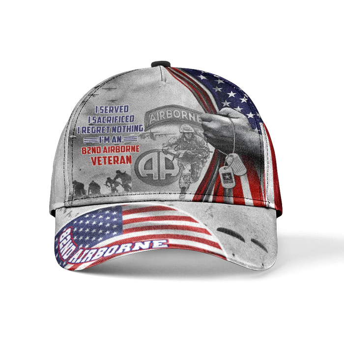 SERVED SACRIFICED REGRET NOTHING AIRBORNE CLASSIC CAP